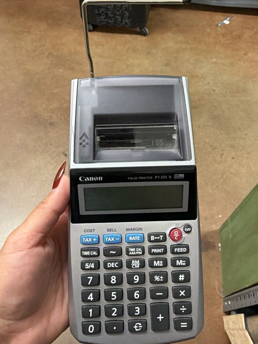 Canon Palm Printer P1-DH V Portable Calculator Printer in Gray and Black